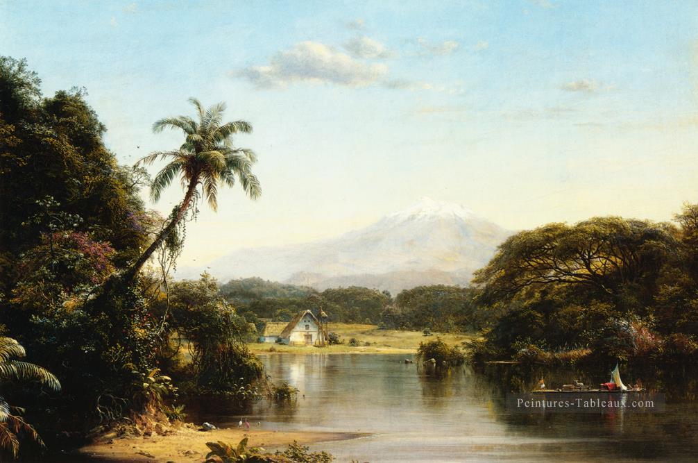 Scène sur le paysage de Magdalena Fleuve Hudson Frederic Edwin Church Peintures à l'huile